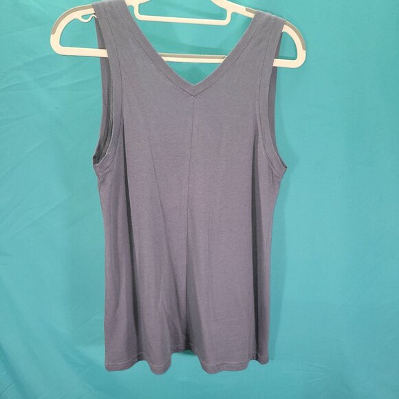 Caslon Womens V-Neck Grey Sleeveless Tank Top XS - Picture 5 of 7
